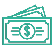 Money icon, symbolising premium, high quality ingredients